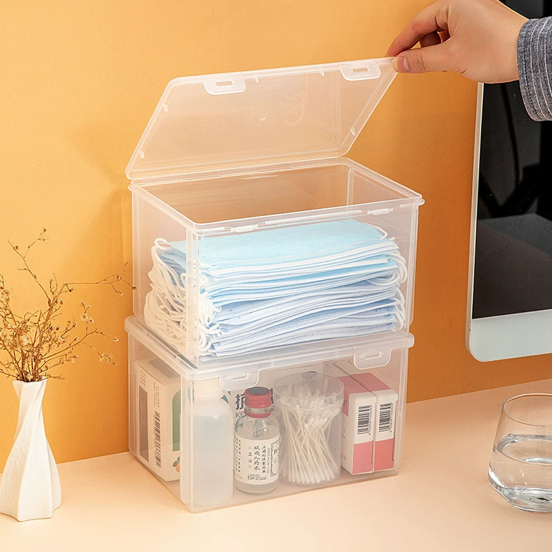 Face Mask Storage Box - Caja de almacenamiento de mascarillas transparente