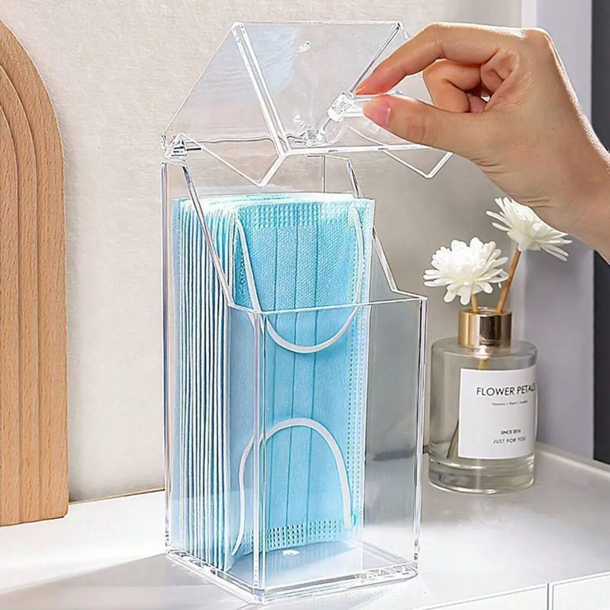 Face Mask Storage Box - 1/2 Uds.-caja de almacenamiento de máscara