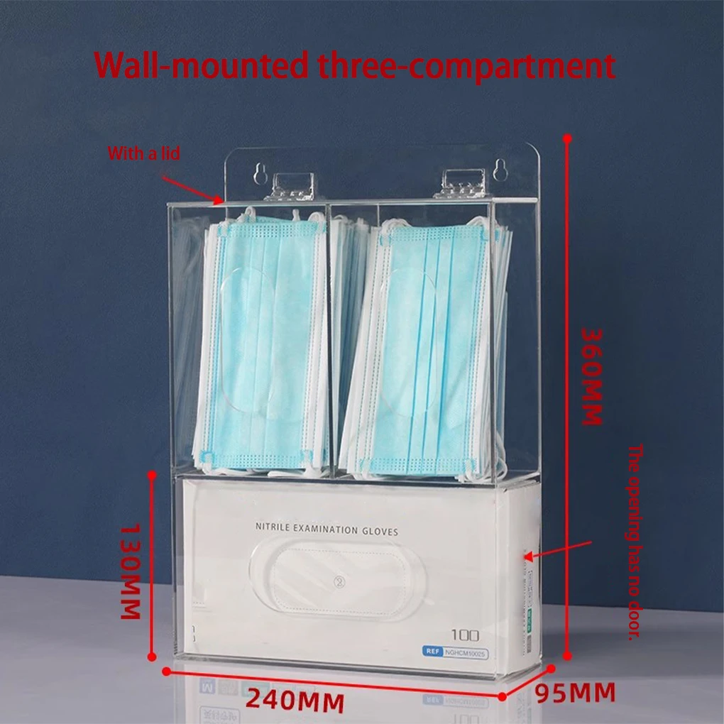 Soporte de guantes acrílico de - Face Mask Storage Box reseña y precio