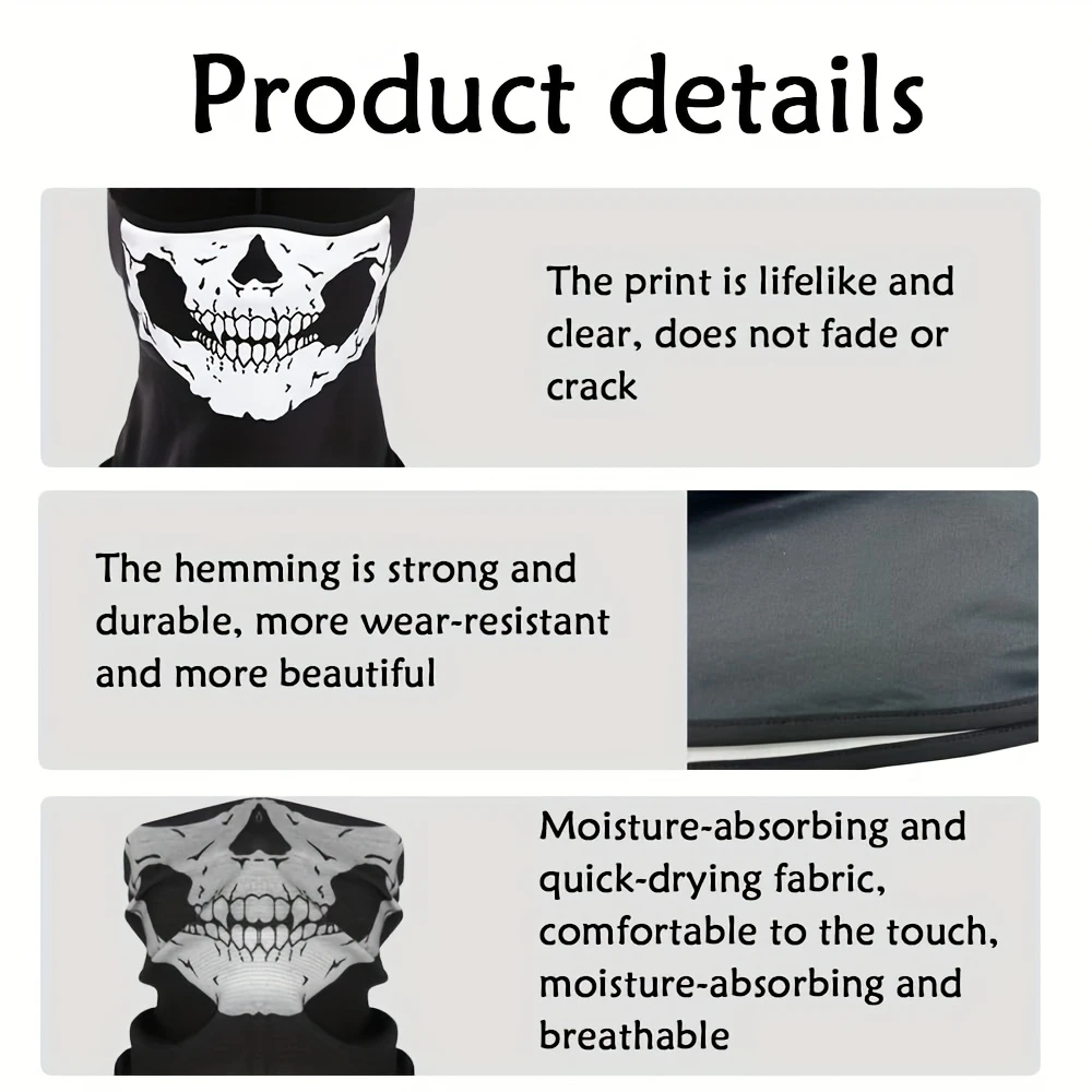 Pasamontañas para motocicleta, - Cloth Face Mask Washable reseña y precio