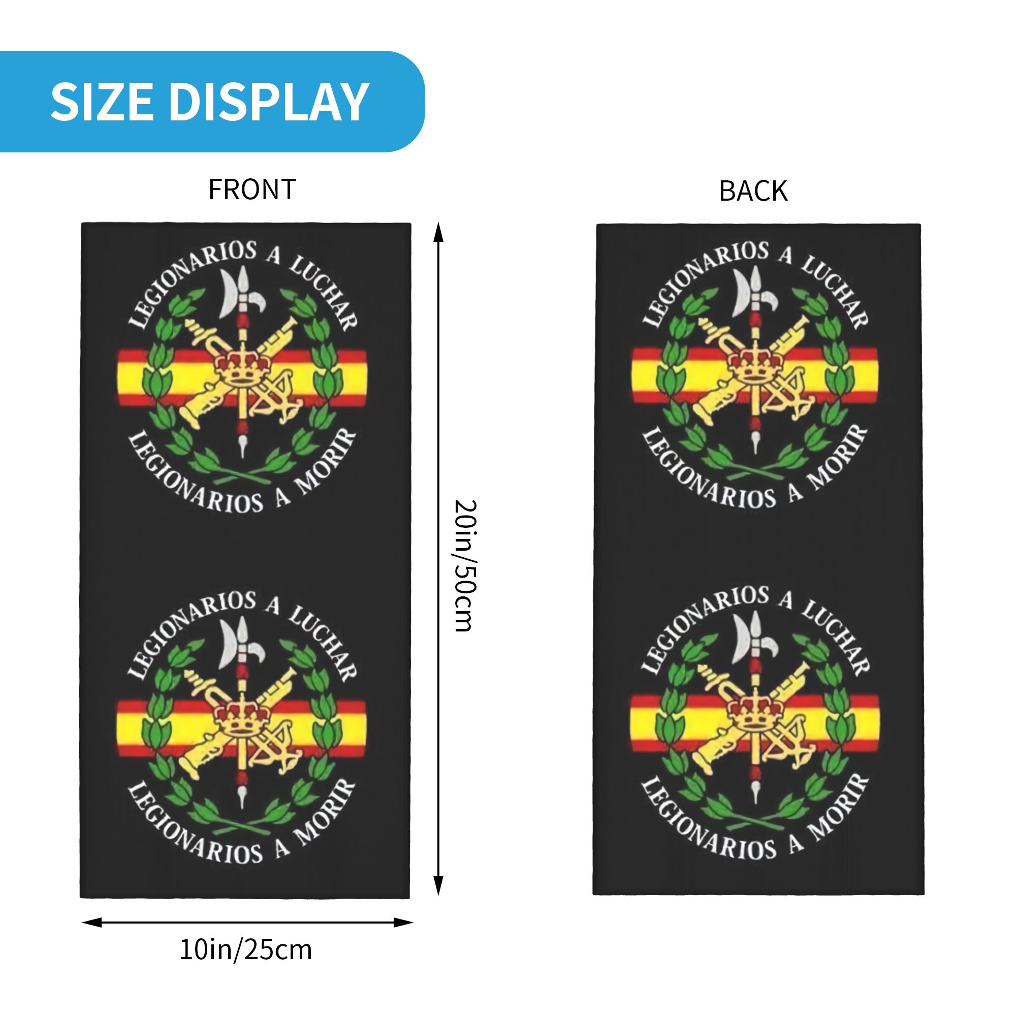 Bandana de la Legión Española  - Neck Gaiter Face Cover reseña y precio