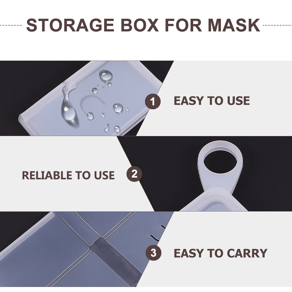 2 unidades de caja de almacena - Face Mask Storage Box reseña y precio