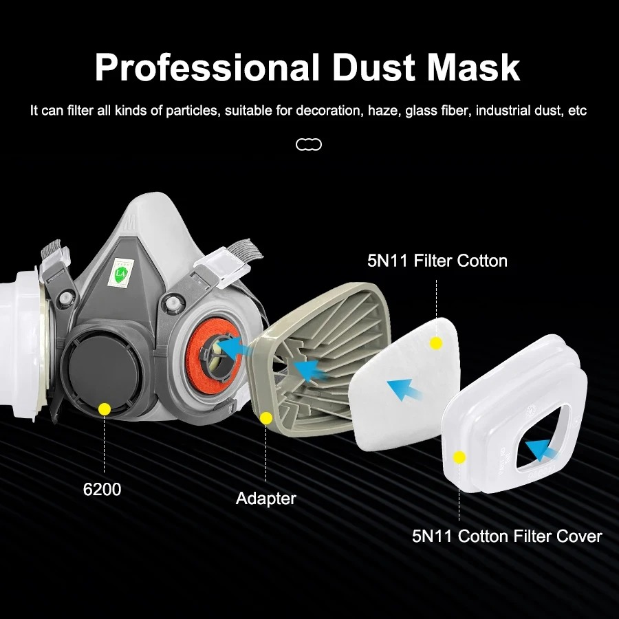 Máscara antipolvo 6200 de medi - Respirator Half Face reseña y precio