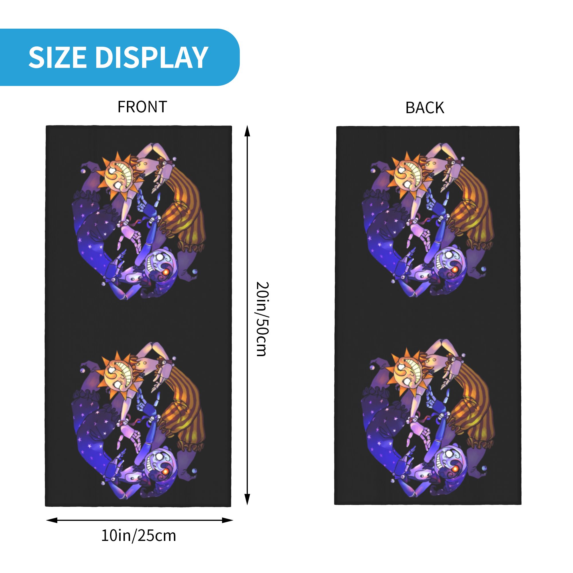 Sol y luna FNAF seguridad tras - Neck Gaiter Face Cover reseña y precio