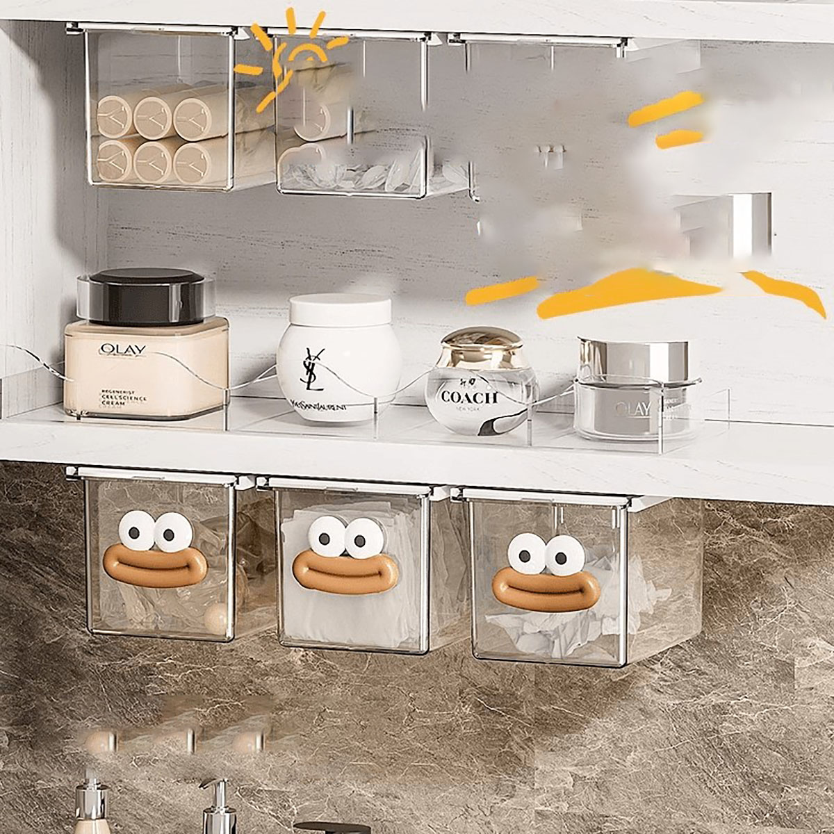 Palo de algodón transparente p - Face Mask Storage Box reseña y precio